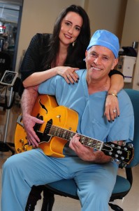 Palisadian Dr. Charles Brunicardi and fiancée Robbi Sanchez work together at UCLA Medical Center Santa Monica. Brunicardi released his full-length album this year. Rich Schmitt/Staff Photographer
