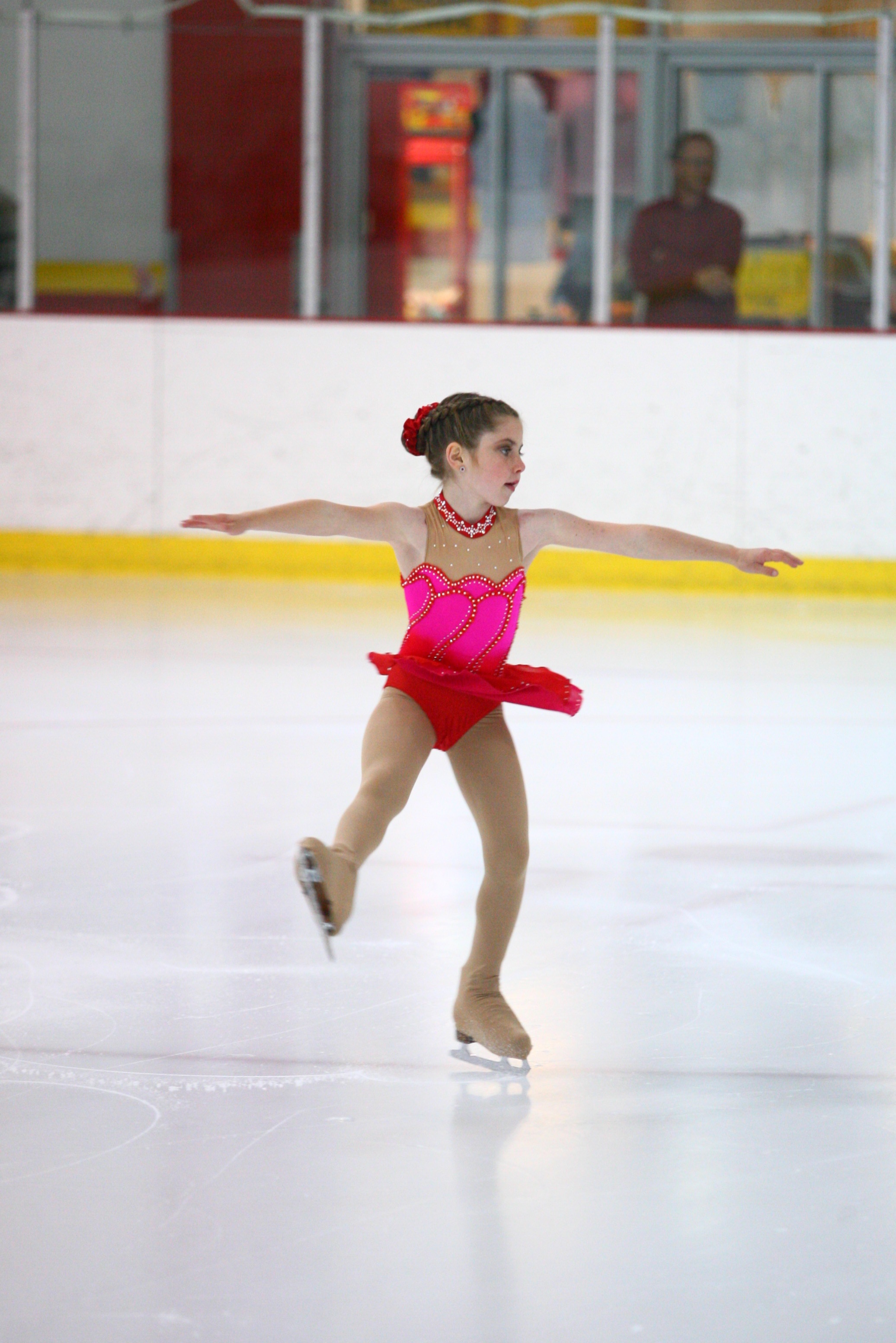 Grace Cohen sticks a landing during her free skate routine at the Desert Ice Open in Las Vegas. Photo courtesy of Quick Silver Shots