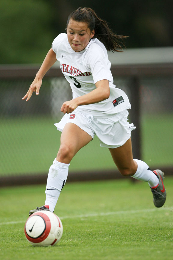 Ali Riley led Stanford to the semifinals of the NCAA Division I women's soccer tournament. Photo by David Gonzales/Stanford Athletics