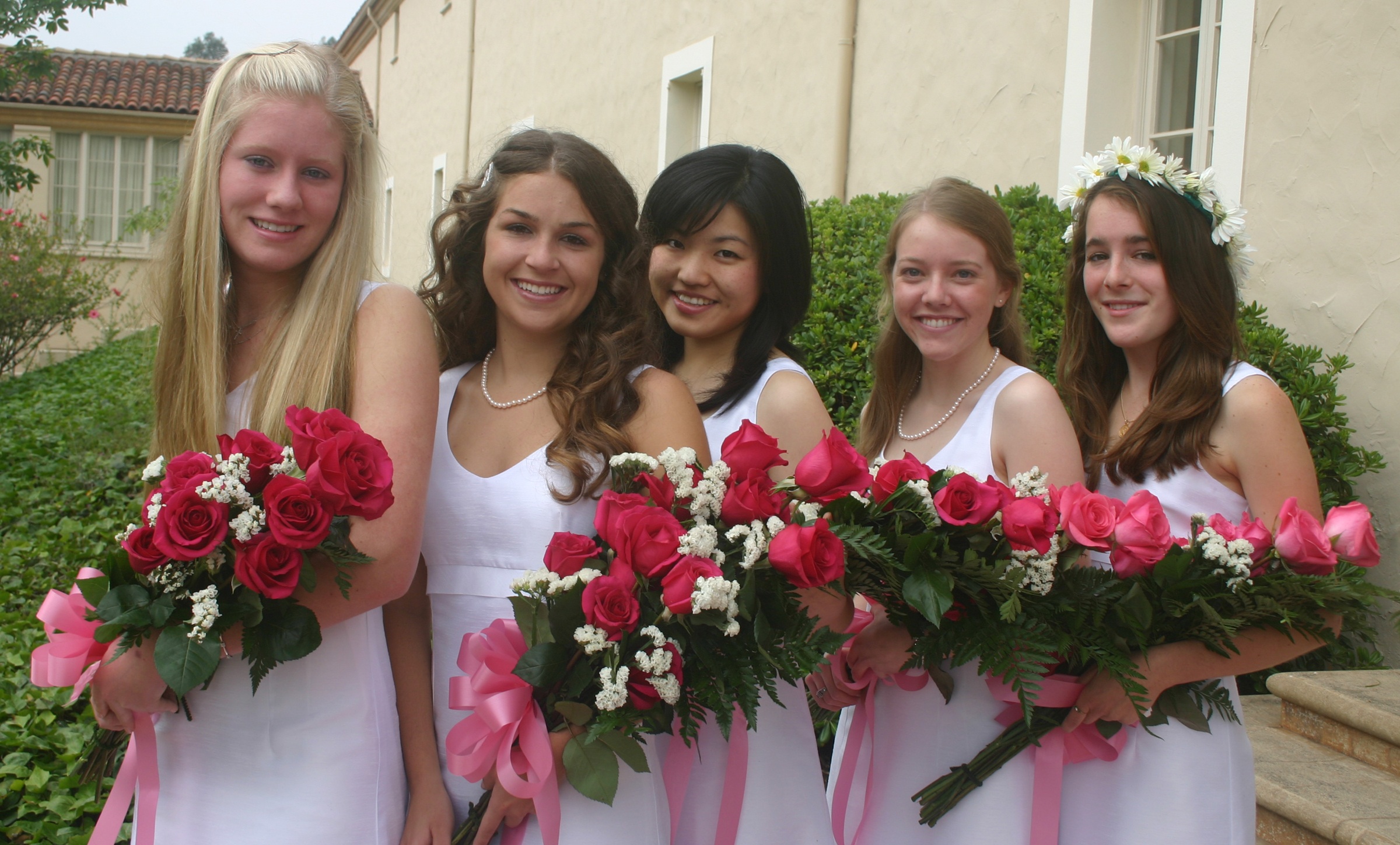 Pacific Palisades residents who graduated from Marymount High School on May 26 included, left to right, Stephanie Fowlkes, Alexis Hoffman, Cyra Kang, Margaret Slattery and Isabel Parkes.