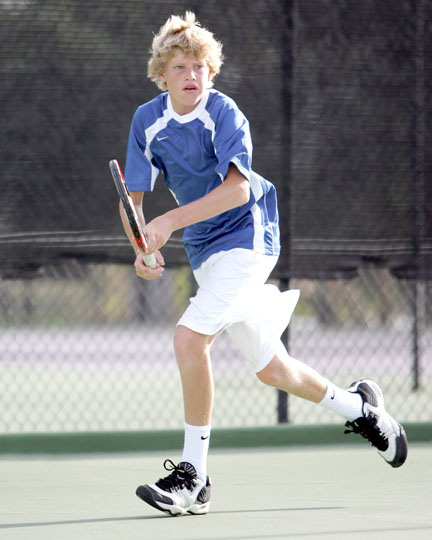 Blake Anthony of Sunset Mesa was all business at last week's USTA Pacific Zone Championships in Tucson, Arizona.