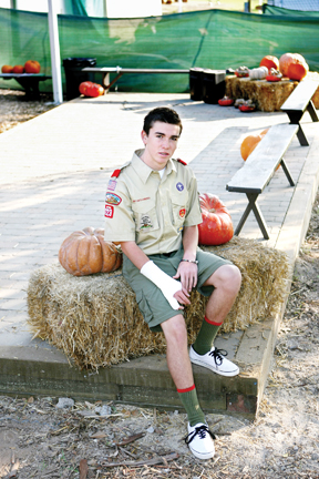 Tyler Caldwell of Boy Scout Troop 223 constructed a patio in honor of the late Corwin Davis, who was instrumental in helping the Palisades-Malibu YMCA purchase Simon Meadow in Temescal Canyon.