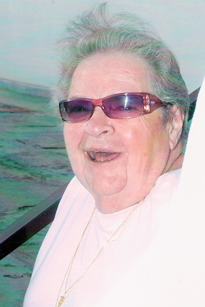 Betty Bradshaw aboard a cruise ship in her later years.