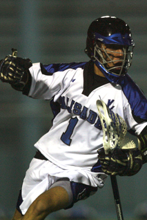 Palisades' junior attacker Warren Satz reacts after scoring the first of his three goals against Loyola last Friday night.