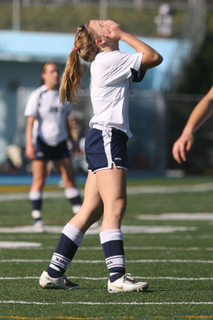 Kathryn Gaskin shows her frustration after hitting the post late in the first half of last Wednesday's 2-0 loss to Granada Hills in the quarterfinals of the City soccer playoffs.