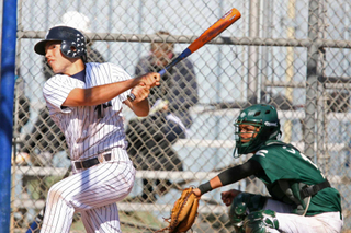 Sam Wasserman follows through on the game-winning hit in the sixth inning of Monday's 4-3 victory over Hamilton. Next up for Palisades is the Division I playoffs, which begin next Wednesday.