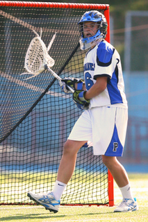 Palisades lacrosse goalie Turner Hanley made four saves against Birmingham last Thursday.