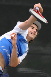 Jeremy Shore (pictured) and Matt Goodman lost in the finals of the City individual doubles tournament Monday in Encino.