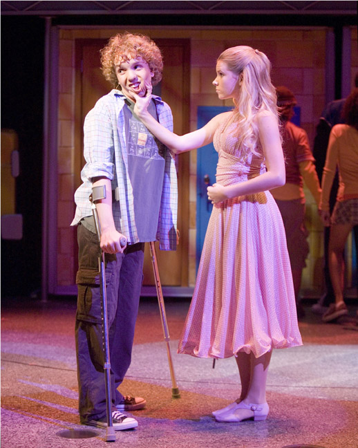 Tyler Mann and Emma Degerstedt in '13' at the Mark Taper Forum. Photo: Craig Schwartz