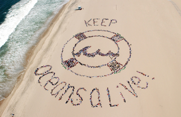 About 3,000 Los Angeles students took a stand in the sand Friday at Dockweiler State Beach to send a message to grown-ups: 