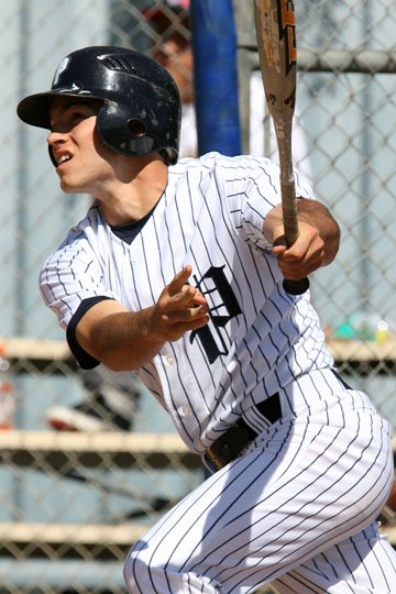 Pali sophomore Sam Wasserman, who hit a lead off home run in last Thursday's win at Hamilton, takes a big swing against University on April 25.    Rich Schmitt/Staff Photographer
