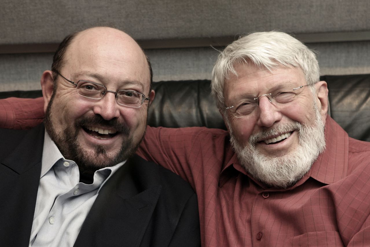 Alberto Mizrahi, left, and Theodore Bikel perform tonight in a Kehillat Israel concert.