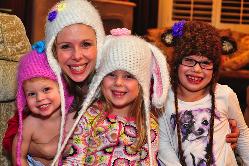 Mort Farberow Award-winner Emily Kay Tillman with her three daughters (left to right) Zoe Tillman, age 2, and twins Mattie and Emma Tillman, age 6. Photo: Michael Tillman