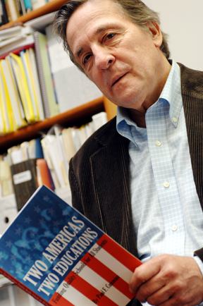 Pacific Palisades resident Paul Cummins, here in his office at the New Visions Foundation, is the founder of Crossroads School and P.S. Arts. He also helped launch New Roads School, Camino Nuevo Charter Academy, Los Angeles Academy of Arts and Enterprise and New Village Charter School.
