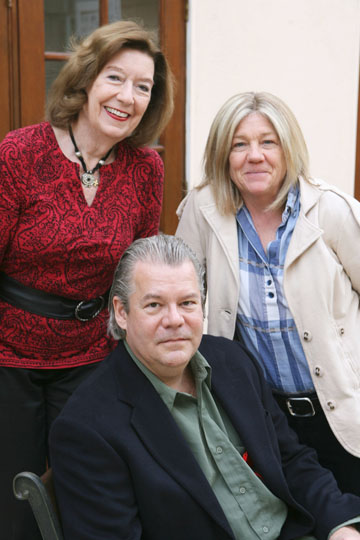 From left: Grace Hiney, Kendy Veazie and Jeff Ridgway (seated).