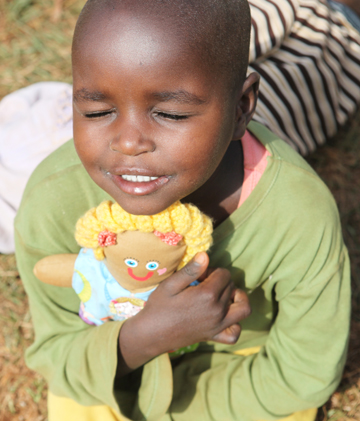 A child at New Hope Clinic and Orphanage, which currently houses 76 orphans with HIV/AIDS in Meru, Kenya.