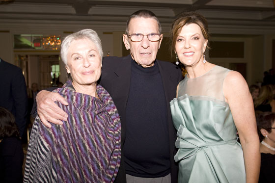 Everychild founder Jacqueline Caster (far right) with member Susan Bay Nimoy and her husband, actor Leonard Nimoy, who lent his 