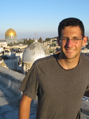 Zach Margulies takes a break to visit Jerusalem. Photo courtesy Zach Margulies