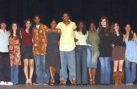 The 11 finalists, from left to right, Ari Coco, Gilli Messer, Jasmine Daghighian, Justin Jones, Treasure Davis, Charles Hinshaw, Kiera Wells, Kiyanna Epps, Taylor Fisher, Annie Tippe and Charmagne Land.