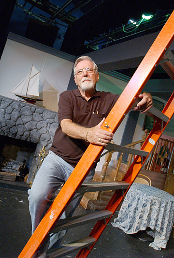 Sherman Wayne as he works on his current set for 