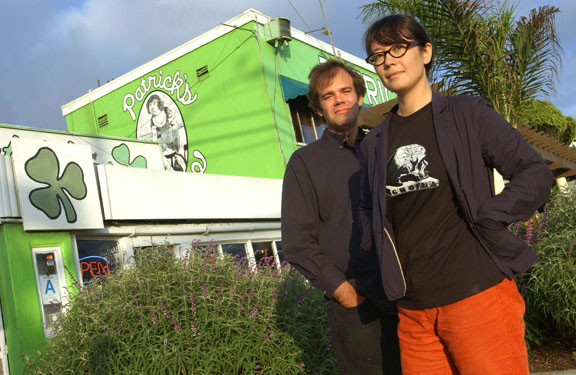 Richard Carradine and Lisa Strouss, founders of GHOULA (Ghost Hunters of Urban Los Angeles), at the site of their September 13 gathering.