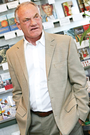 Barry Goldwater, Jr. spoke at Village Books last Wednesday about his new book with co-author John Dean titled