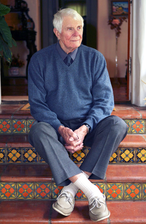 Peter Graves at his Santa Monica Canyon home.