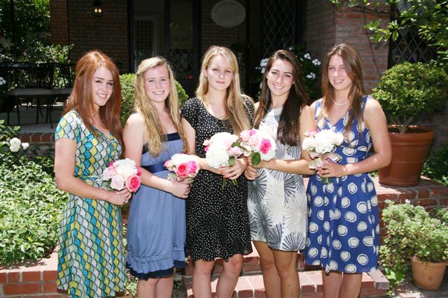 Las Madrinas debutantes from Pacific Palisades are, from left, Erin Moore Hookstratten, Eleanor Galt Crowell, Stephanie Anne Hinds, Katherine Claire Kanoff and Katherine Ann Sebastian.