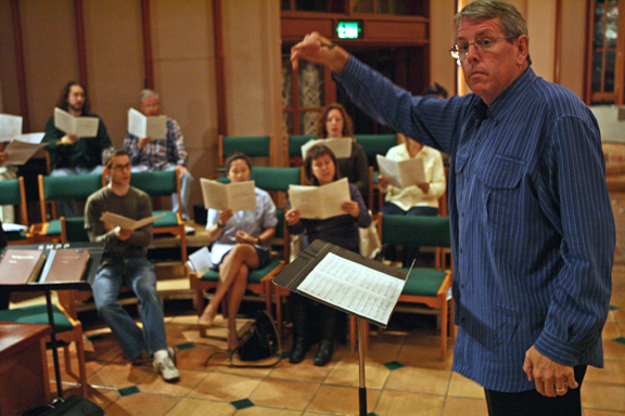 Tom Neenan conducts the St. Matthew's Chamber Orchestra at a recent practice. The Chamber 's 2007-2008 season begins October 19, and a special free program will be performed on October 1.