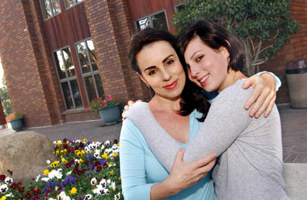 Renaissance mom Linzi Glass-Katz with her daughter, Jordan, a sophomore at the school.