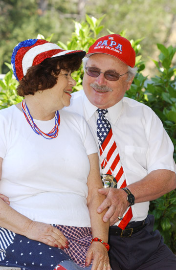 Patriotic Palisadians Don and Carolyn Haselkorn are happy to be named marshals for this year's Fourth of July parade.