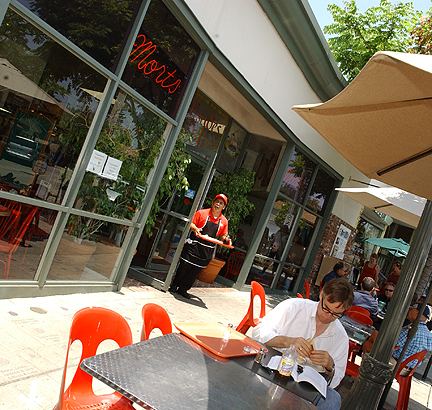 Lunchtime on Tuesday at Mort's Deli at 1035 Swarthmore.