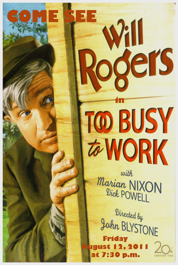 A poster from Will Rogers' classic 
