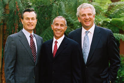 After acquiring DBL Realtors last week, Sotheby's named Alan Long (middle) president of the firm's Southern California operations. Long, one of the founders of DBL, is flanked by Frank Symons (left), executive vice-president of Sotheby's Southern California, and Stuart Siegel, president of Sotheby's International Realty in New York.     Photo: Sotheby's