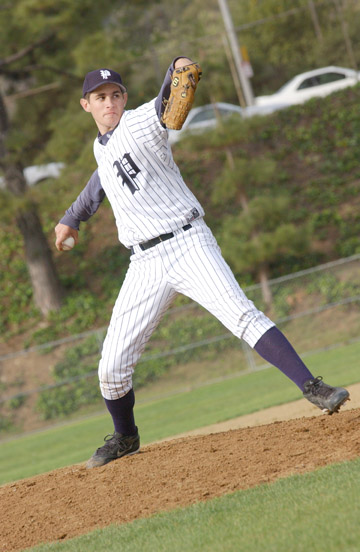 Rob Rosenberg throws a strike in the Dolphins'  11-0 drubbing of Hamilton on Monday.