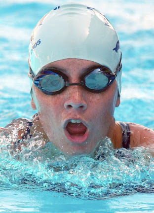 Freshman Kathryn Cullen finished sixth in the 200 individual medley as Palisades' girls swam second in the City finals at the Los Angeles Memorial pool.