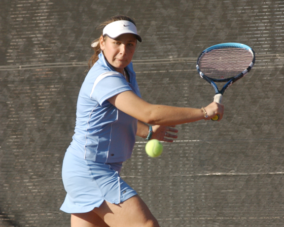 Junior Katy Nikolova returns at No. 1 singles for the Dolphins.