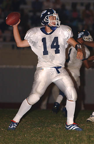 Palisades quarterback Dylan Cohen's arm is cocked for a throw downfield in last Friday night's game.