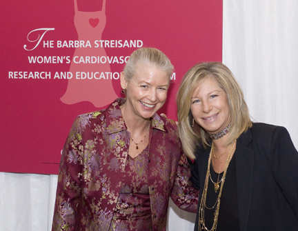 Palisadian Dr. Noel Merz thanks Barbra Steisand for her $5 million donation to create the Barbra Streisand Heart Research and Education Program endowment at Cedars-Sinai.