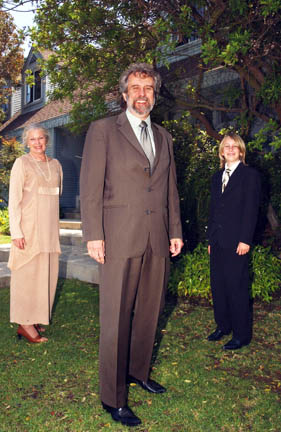 John and Jo Todd and 13-year-old Michael at their home on El Medio.