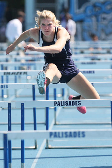 Junior Kendall Gustafson, returning from a broken bone in her foot, qualified as the top seed in the City prelims in the long jump, high jump, and 300- and 100-meter hurdles. Rich Schmitt/Staff Photographer