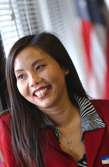 Trang Heather Ho, who works at CalNational Bank on Sunset, moved to Pacific Palisades with her family as a Vietnam War refugee in 1975.