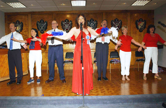 The Ole Citizen Troupe roasted the Citizen of the Year, Emil Wroblicky, with a medley of songs during a sold-out celebration at the American Legion Hall last Thursday.