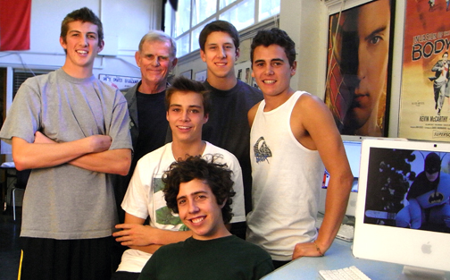 (Back row, left to right) Harry Keenan, teacher Kerry Feltham, Max Groel, Zeus Lehel, (center) Dane Majors and (front) John Frohman all had a part in 