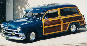 Cars like this 1951 Woodie, owned by Mike Dituri, will be on display along Via de la Paz this Sunday.